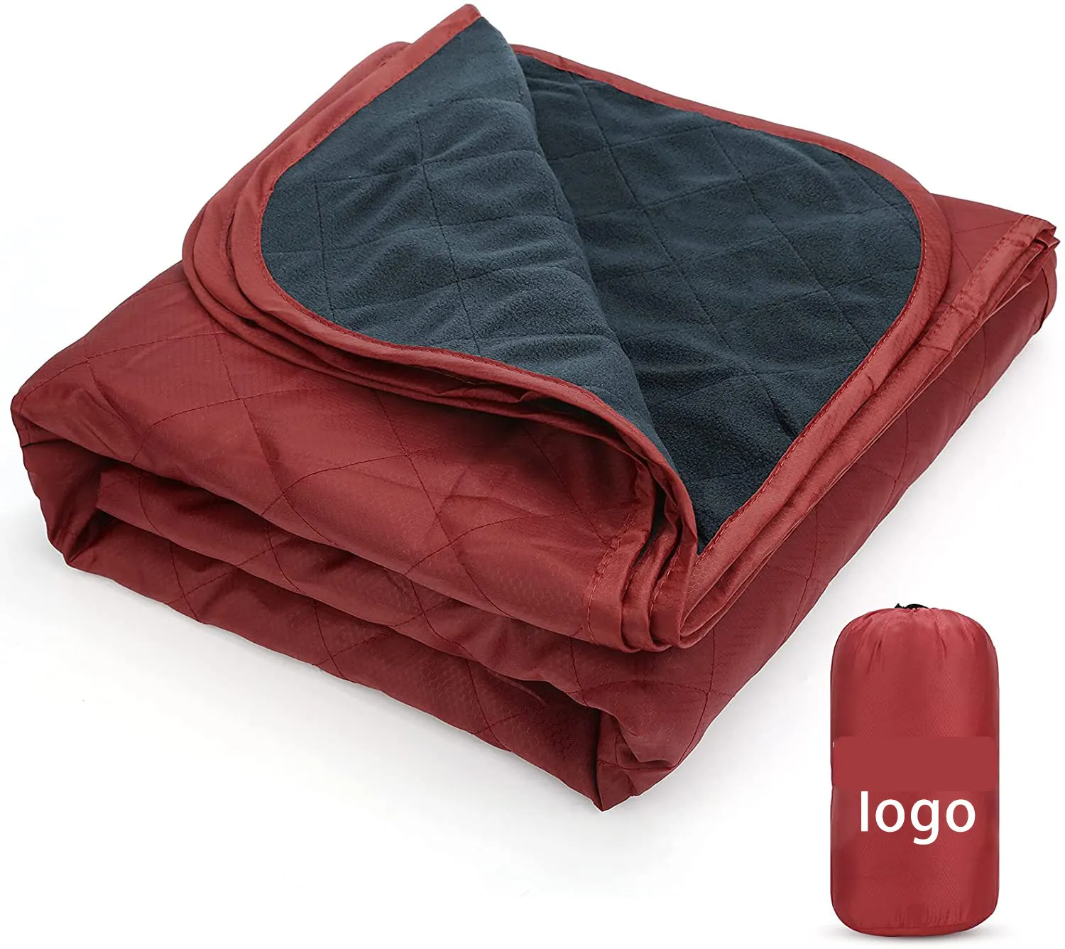 Outdoor Rainproof Windproof Thick Stadium Blanket Red for Camping Picnic Sports