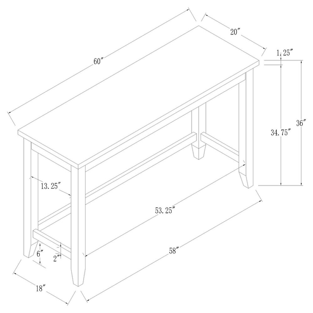 Coaster Furniture Toby Rectangular Counter Height Table White