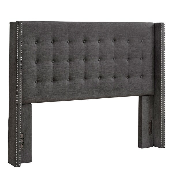 Melina Linen Tufted Wingback Headboard by iNSPIRE Q Bold - - 27674968