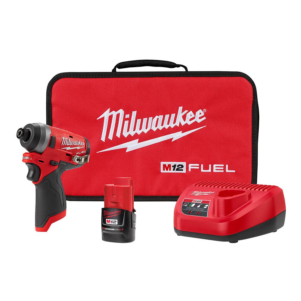 Milwaukee M12 FUEL 1/4 Impact Driver Single Battery Kit 2553-21 from Milwaukee