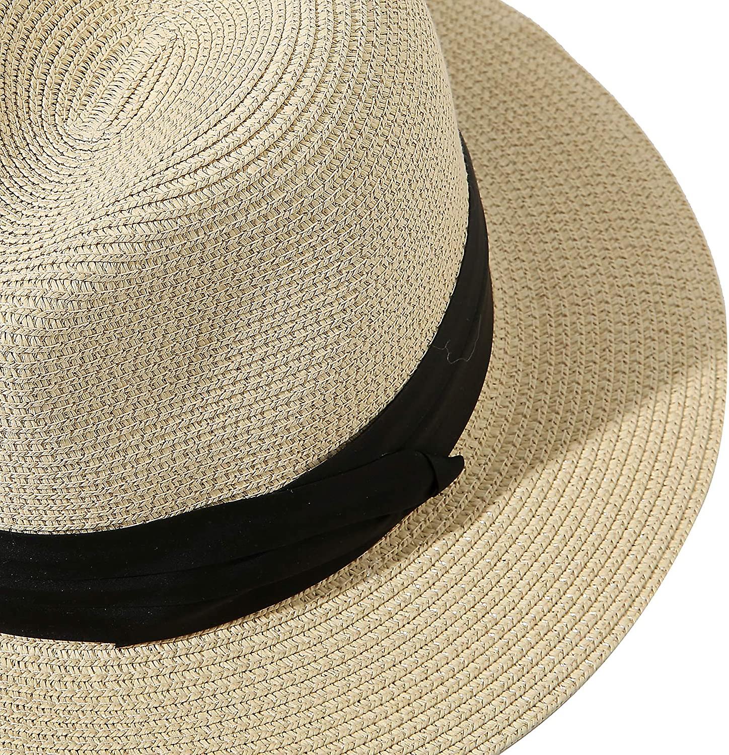 Little Kids Girls Boys Summer Fedora Straw Hat Wide Brim Floppy Beach Sun Visor Hat