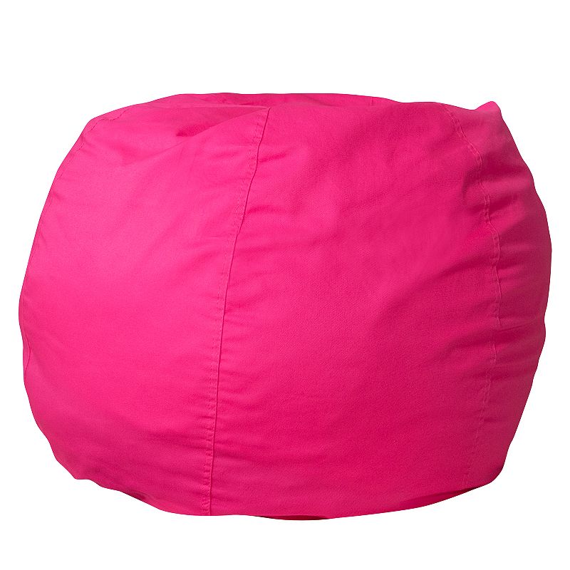 Emma and Oliver Small Solid Light Pink Refillable Bean Bag Chair for Kids and Teens