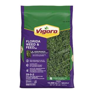 Vigoro 32 lbs. 10000 sq. ft. Weed and Feed Weed Killer Plus Lawn Fertilizer for Florida Grass Types 22562-1