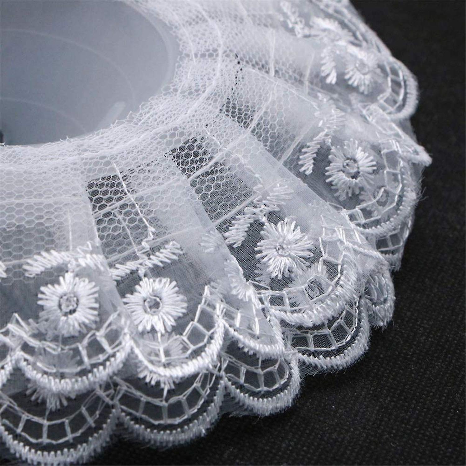 6pcs Lace Bouquet Collar， Lace Collar Diy Bouquet Holder Wedding Bridal Bouquet Collar White Lace Decoration Bouquet Holder