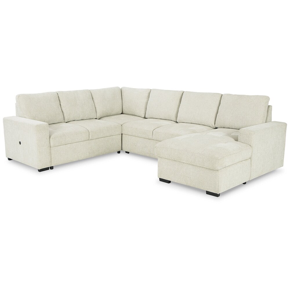 Signature Design by Ashley Millcoe Linen 3 Piece Sectional with Pop Up Bed   121\