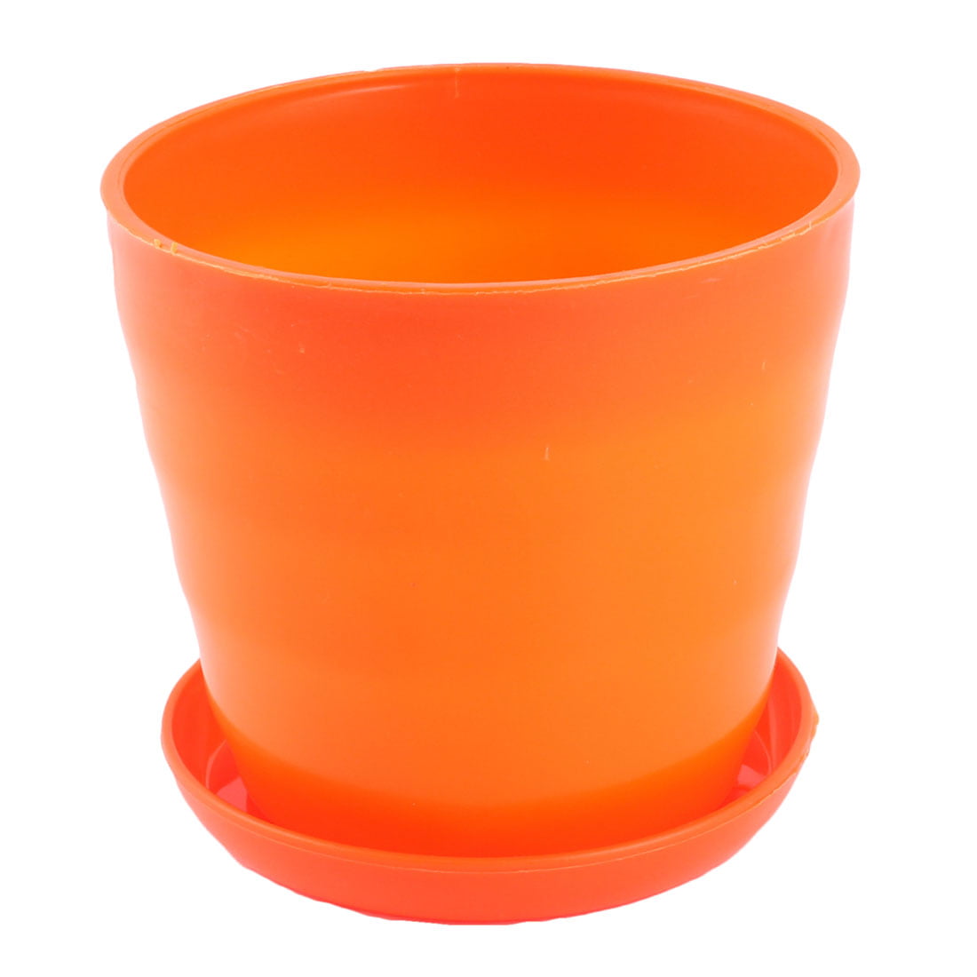 Household Plastic Cylinder Aloes Cactus Plant Flower Vegetable Holder Pot Orange for Christmas