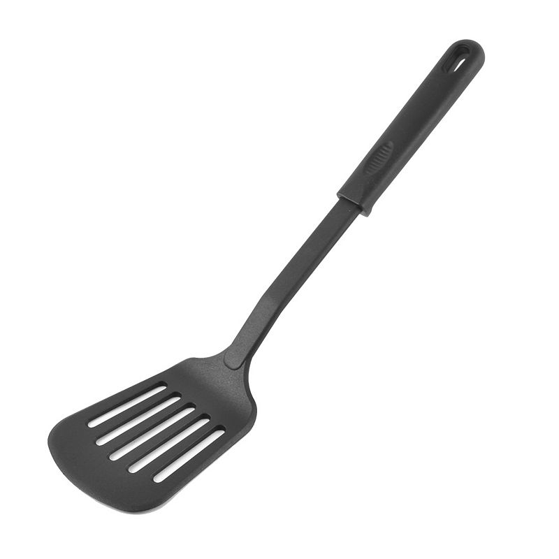 Kitchen Cooking Non-stick Heat Resistant Slotted Pancake Turner Spatula Black