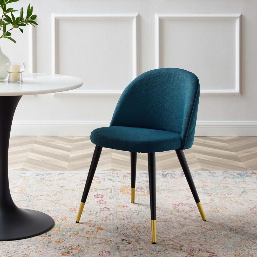 Cordial Upholstered Fabric Dining Chairs Set of 2   Midcentury   Dining Chairs   by Modway  Houzz