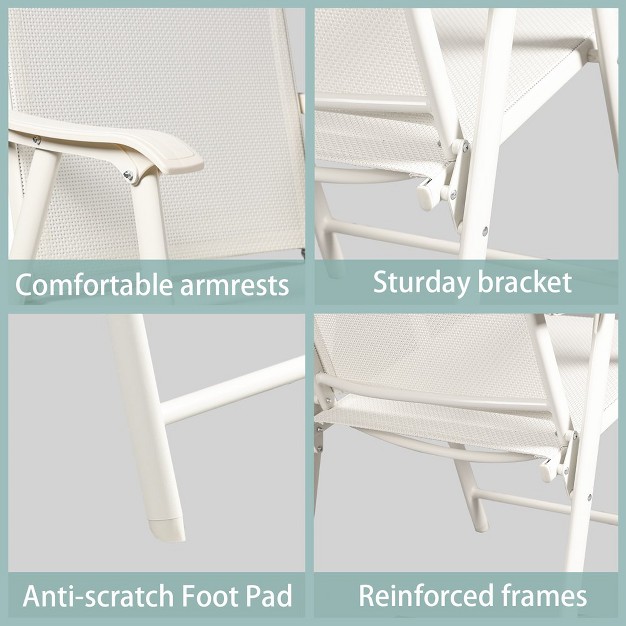 Aoodor Folding Patio Chairs Set Of 4 Ideal For Patio And Outdoor Use