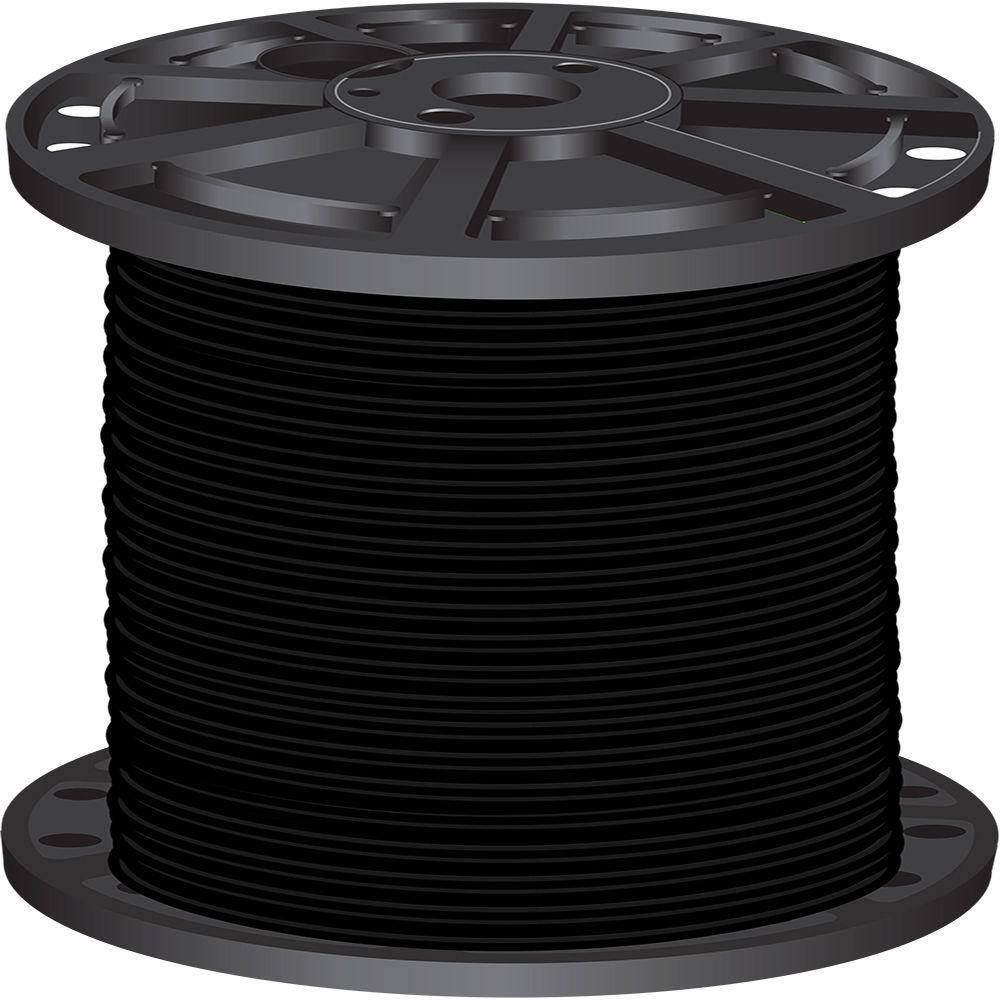 Southwire 1000 ft. 4 Black Stranded CU SIMpull THHN Wire 20499004