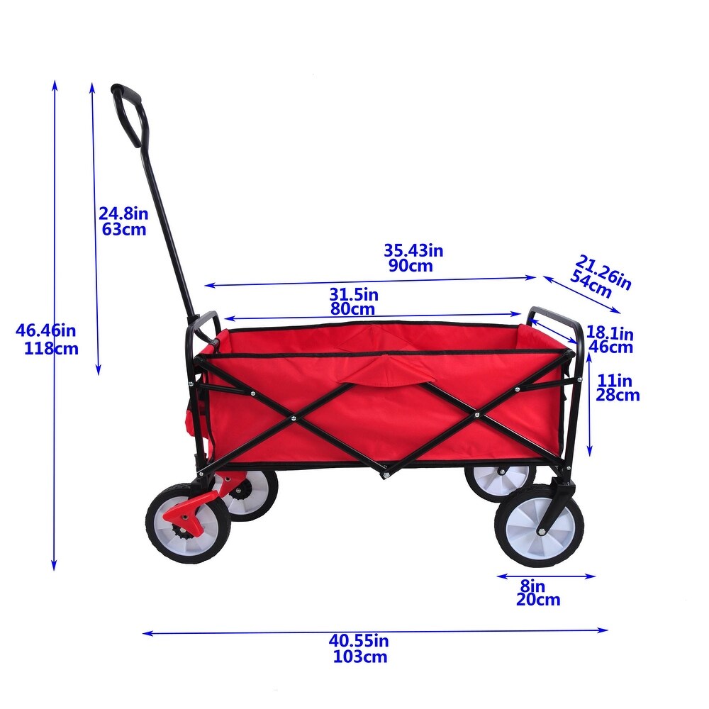 Outdoor Utility Folding Wagon Shopping Beach Cart