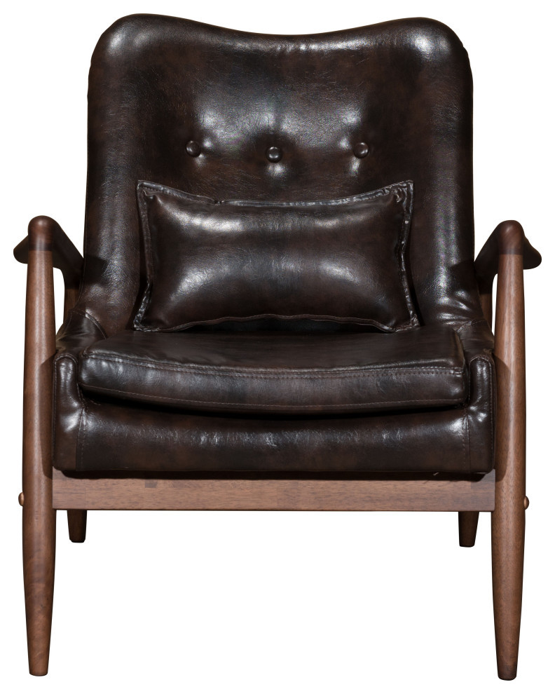 Bully Lounge Chair  ampOttoman Brown   Midcentury   Armchairs And Accent Chairs   by Sideboards and Things  Houzz