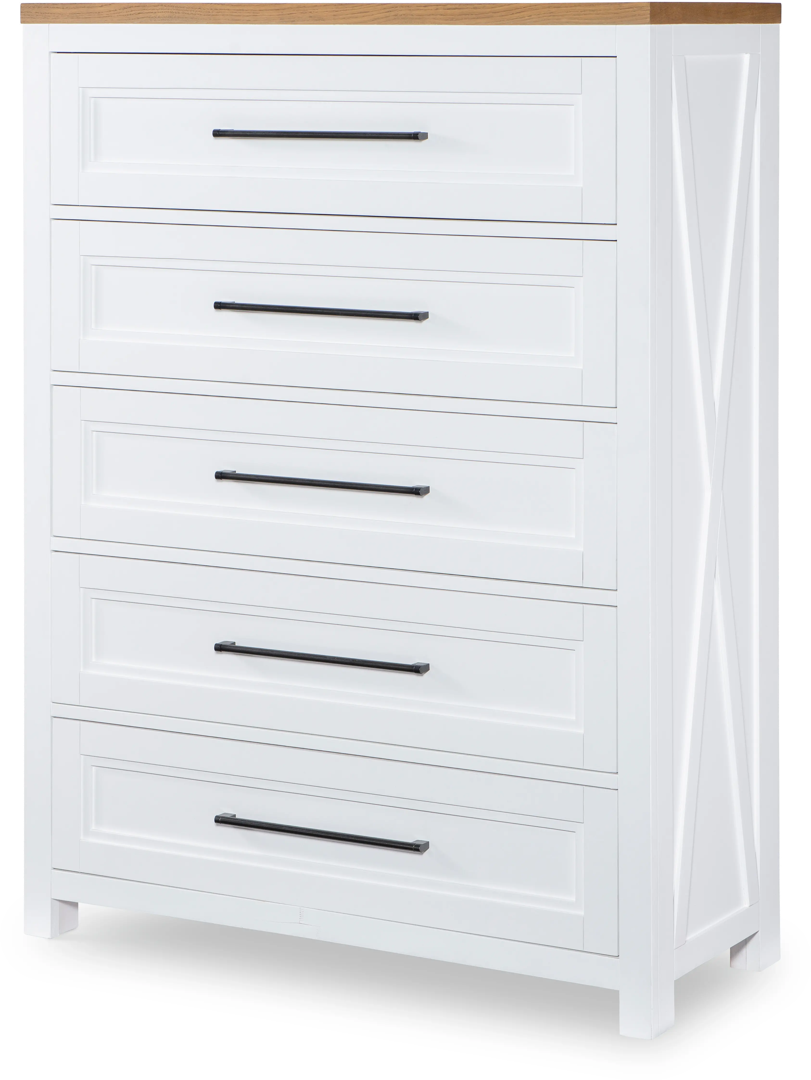 Franklin Oak and White Chest of Drawers