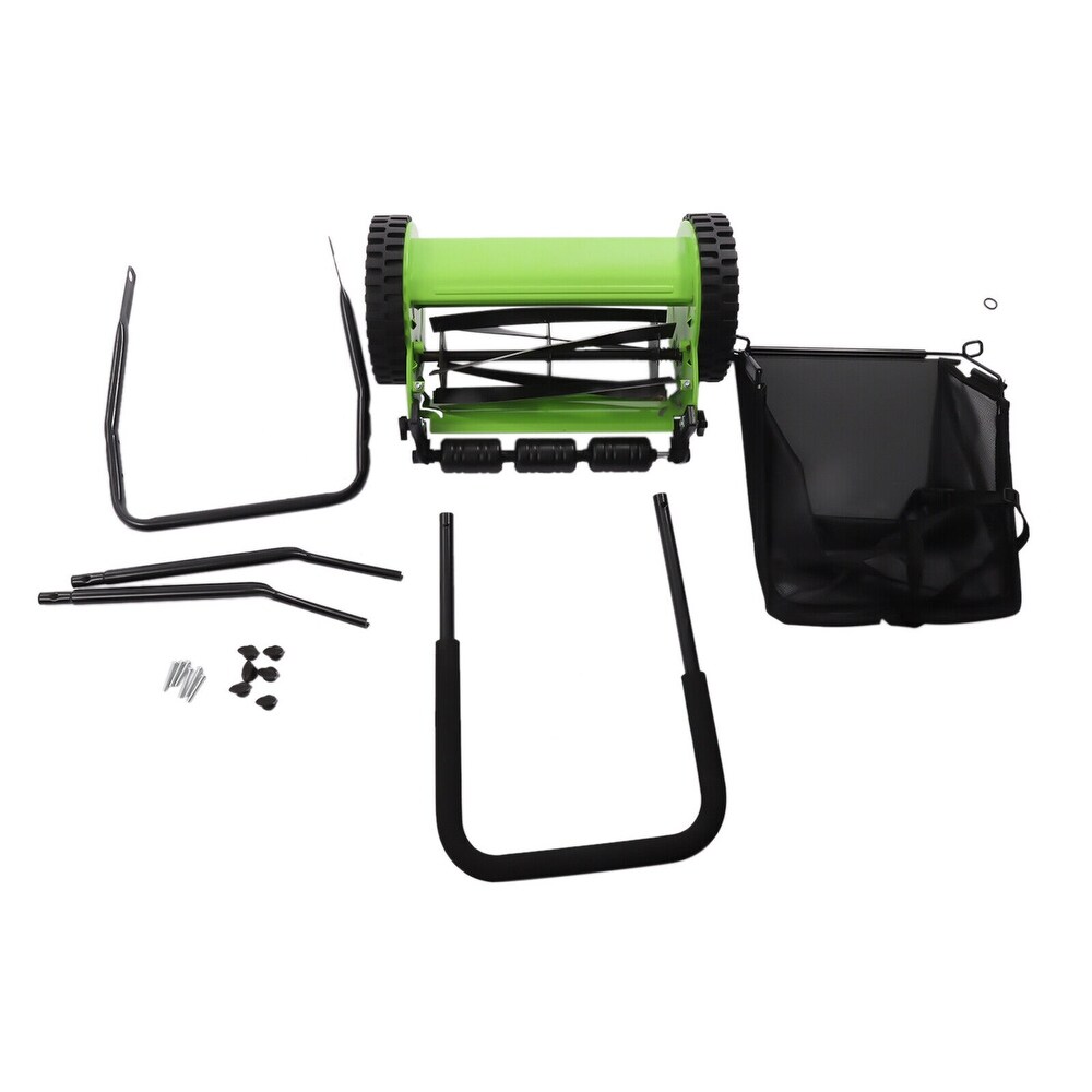 12 Inch 5 Blade Push Reel Manual Lawn Mower