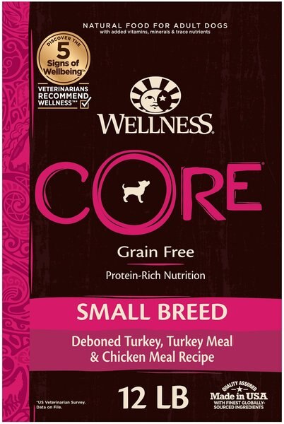 Wellness CORE Grain-Free Small Breed Turkey and Chicken Recipe Dry Dog Food