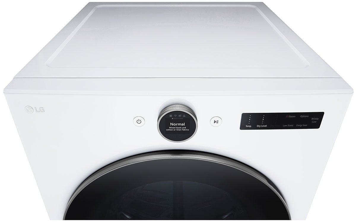 LG 7.4 Cu. Ft. White Smart Front Load Electric Dryer With AI Sensor Dry and TurboSteam