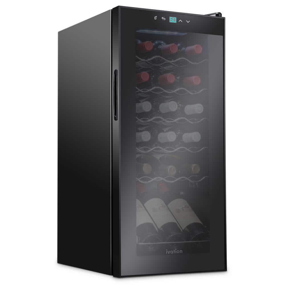 Ivation Wine Fridge Freestanding Wine Refrigerator 18 Bottle Wine Cooler