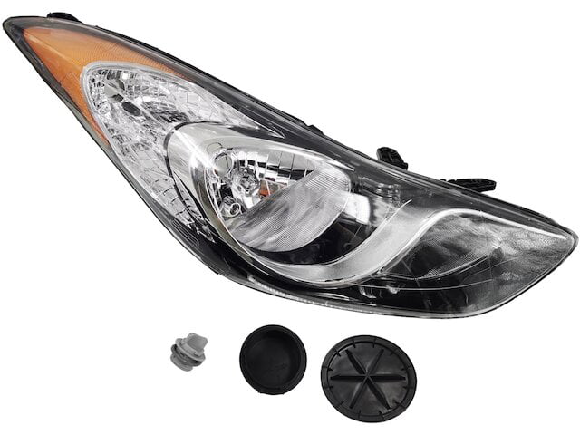 Right Passenger Side Halogen Headlight Assembly - Compatible with 2011 - 2013 Hyundai Elantra Sedan (For US Built Vehicles) 2012