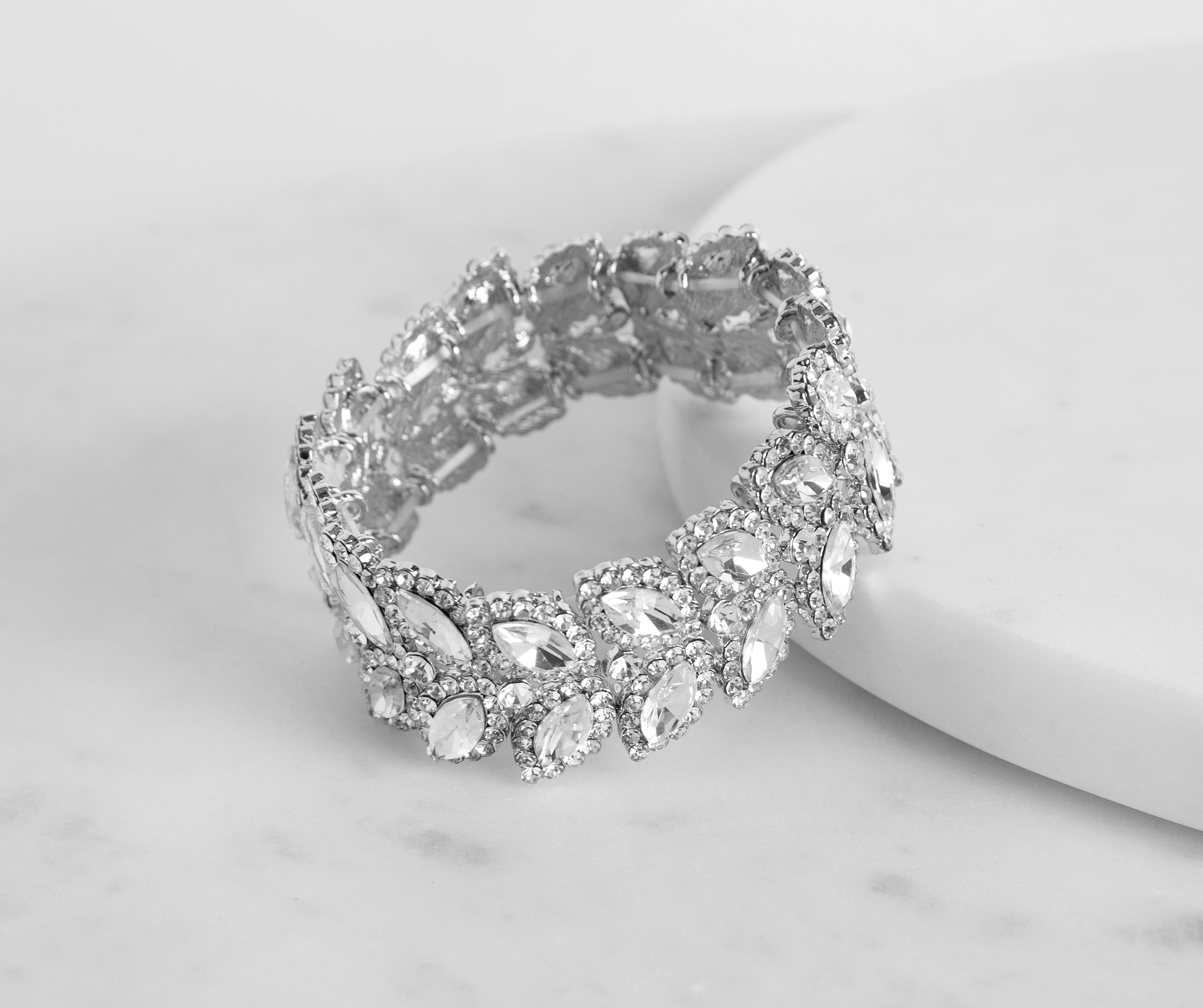 Marquise Double Halo Bracelet