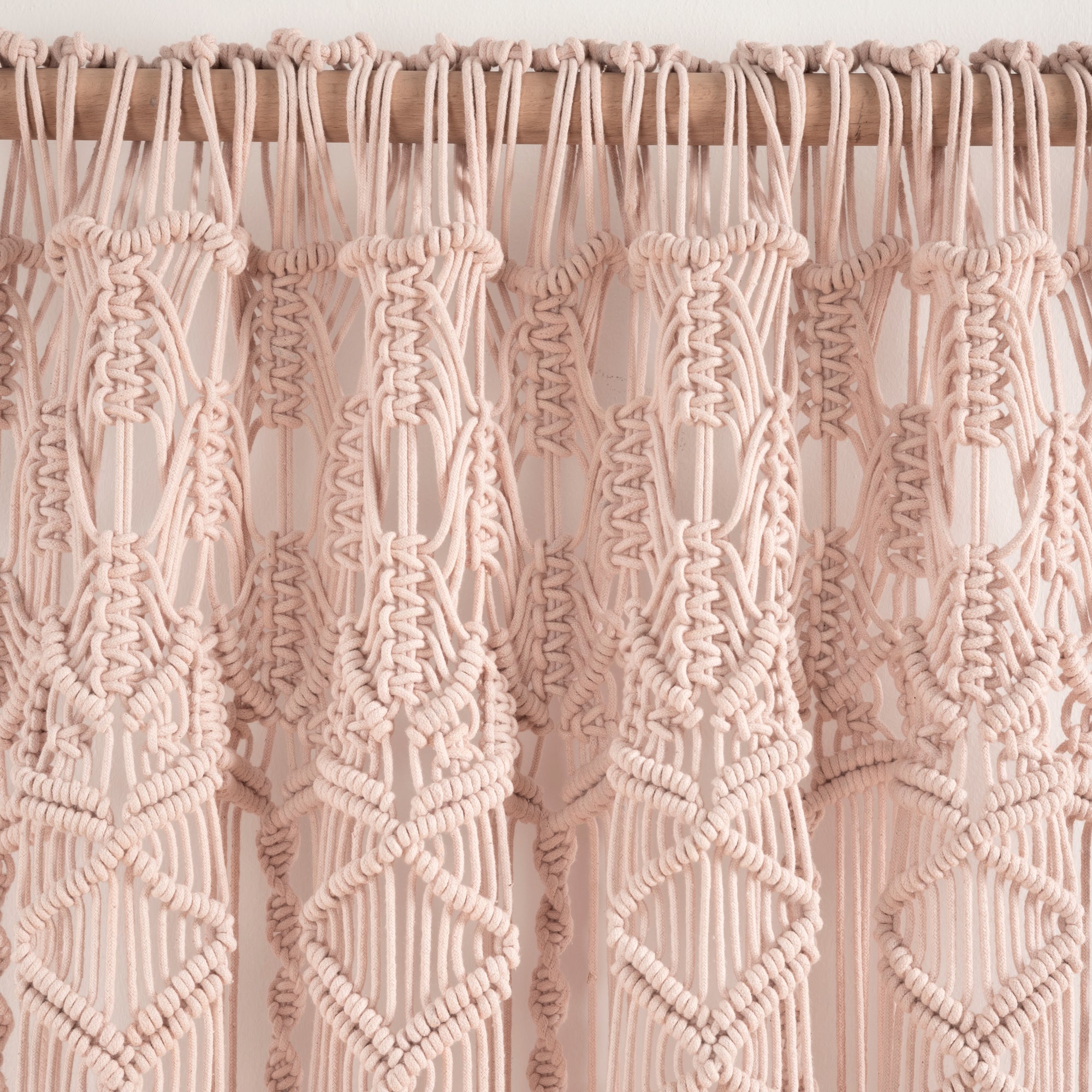 Boho Macrame Textured Cotton Window Curtain