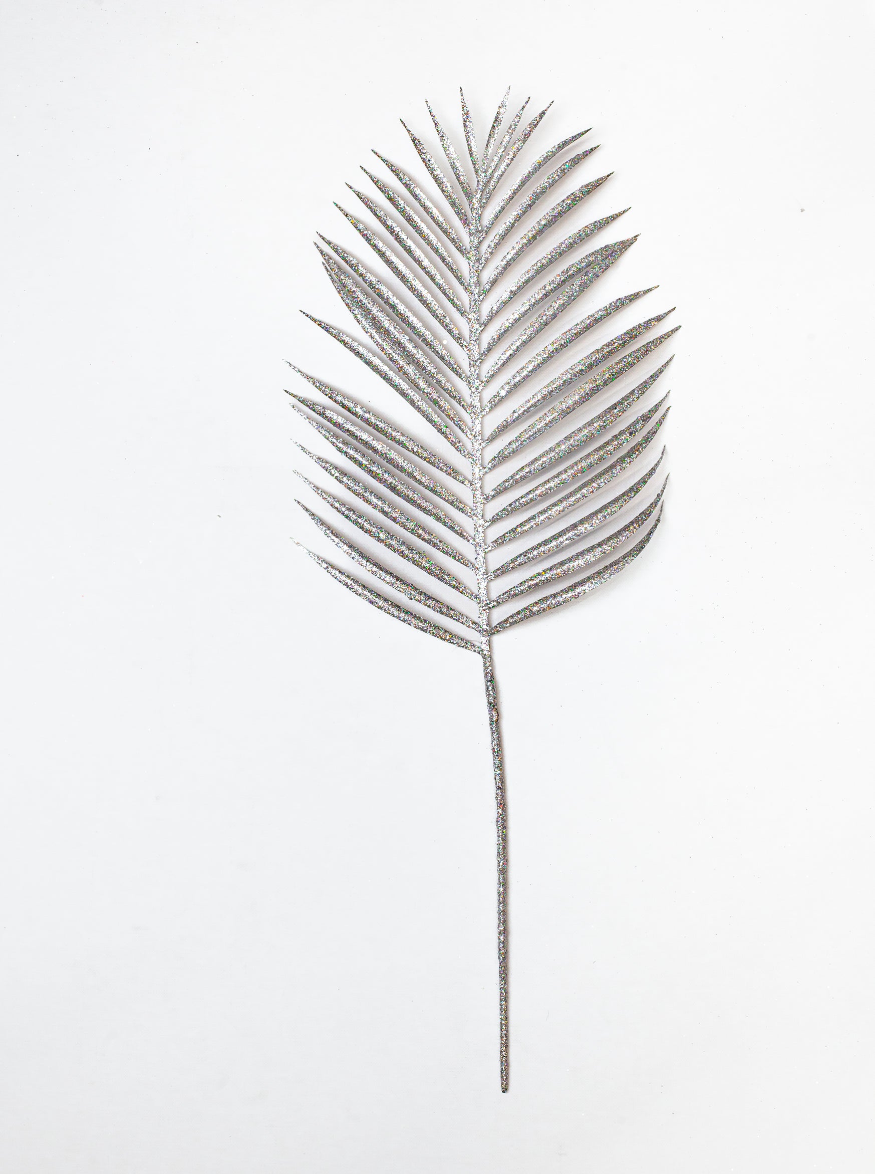 24 Glitter Palm Leaf Stem Set of 12