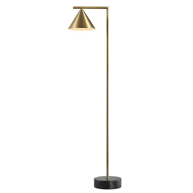 Chelsea Cone Shade Floor Lamp includes Led Light Bulb Brass Jonathan Y