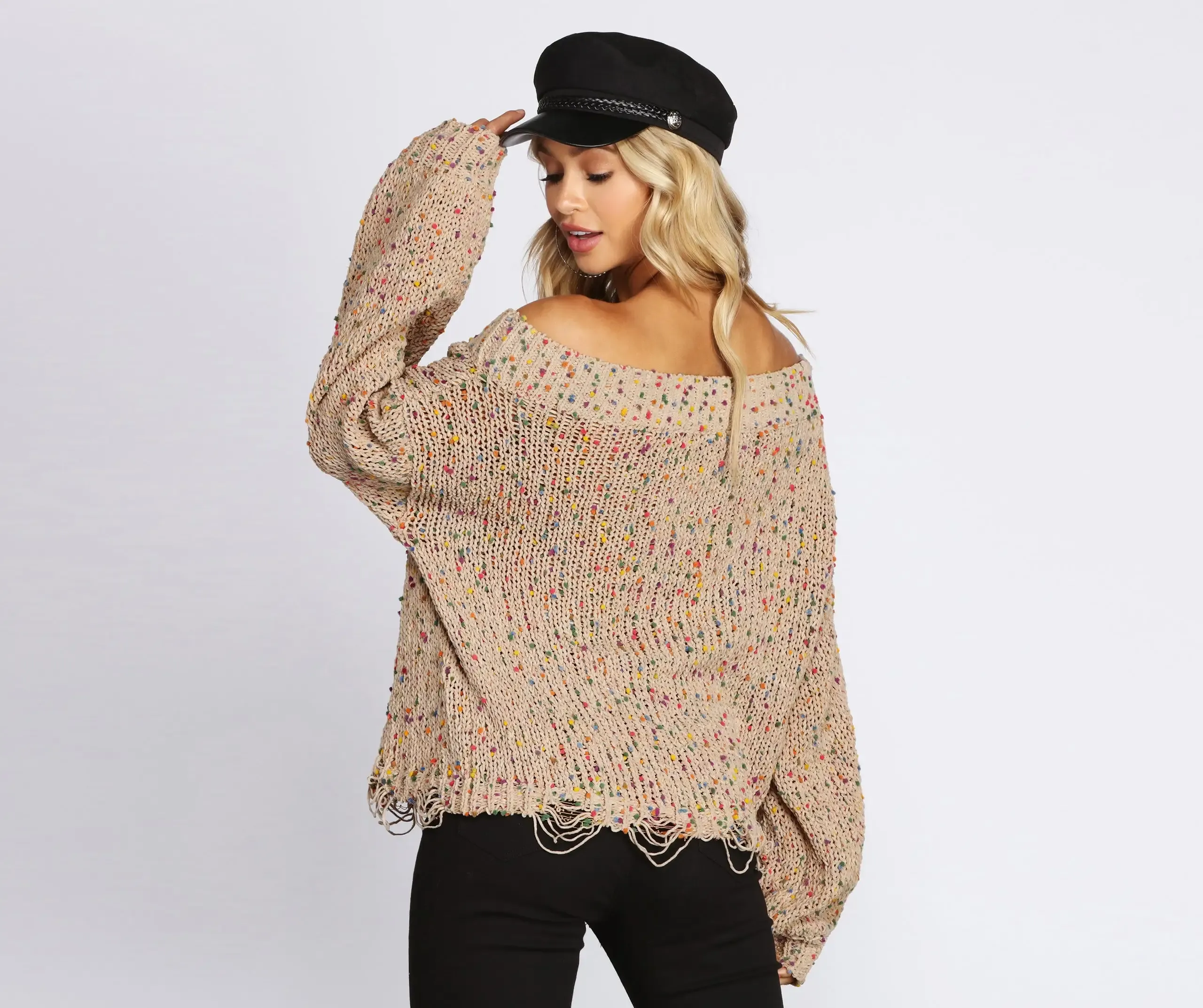 Comfy Confetti Knit Sweater