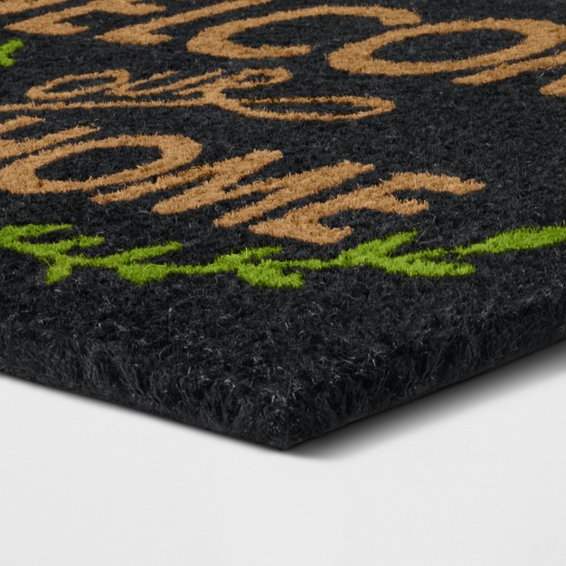 Welcome To Our Home Doormat Black