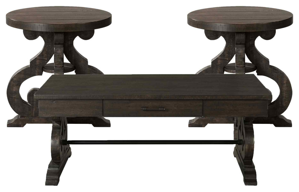 Picket House Furnishings Stanford 3 Piece Occasional Set  Coffee and 2 End Table   Traditional   Coffee Table Sets   by Picket House  Houzz