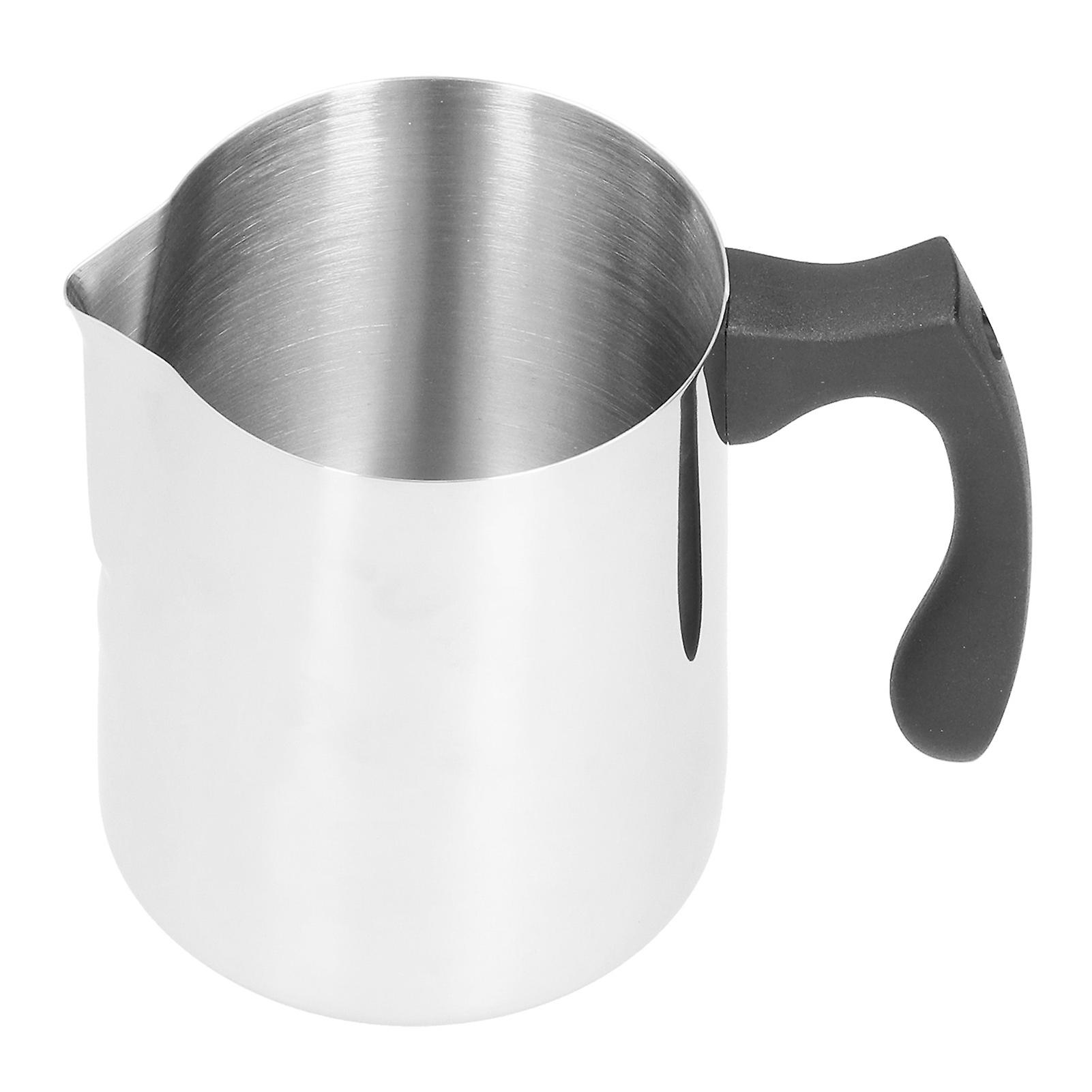 Milk Frothing Pitcher Stainless Steel Coffee Steaming Jug Latte Art Pitcher for Coffee Lovers600ml