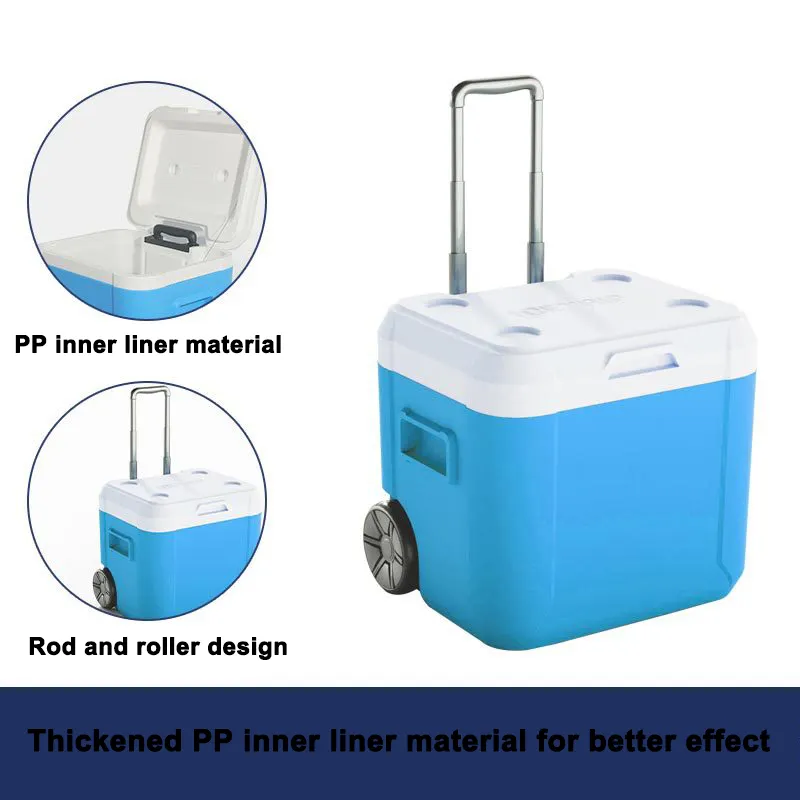 Hot sale outdoor camping hiking picnic Ice Chest High Performance Insulated Cooler with Wheels