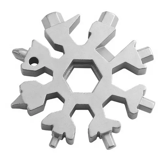 Snow Shape Hot Sale Multifunctional Wrench Portable Outdoor Hiking Hunting Key Chain EDC Card Tools