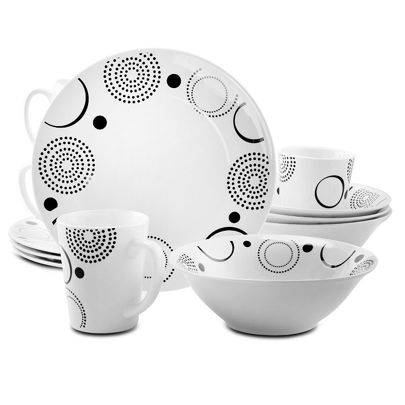 Gibson Everyday Modern Times 12 Piece Dinnerware Set