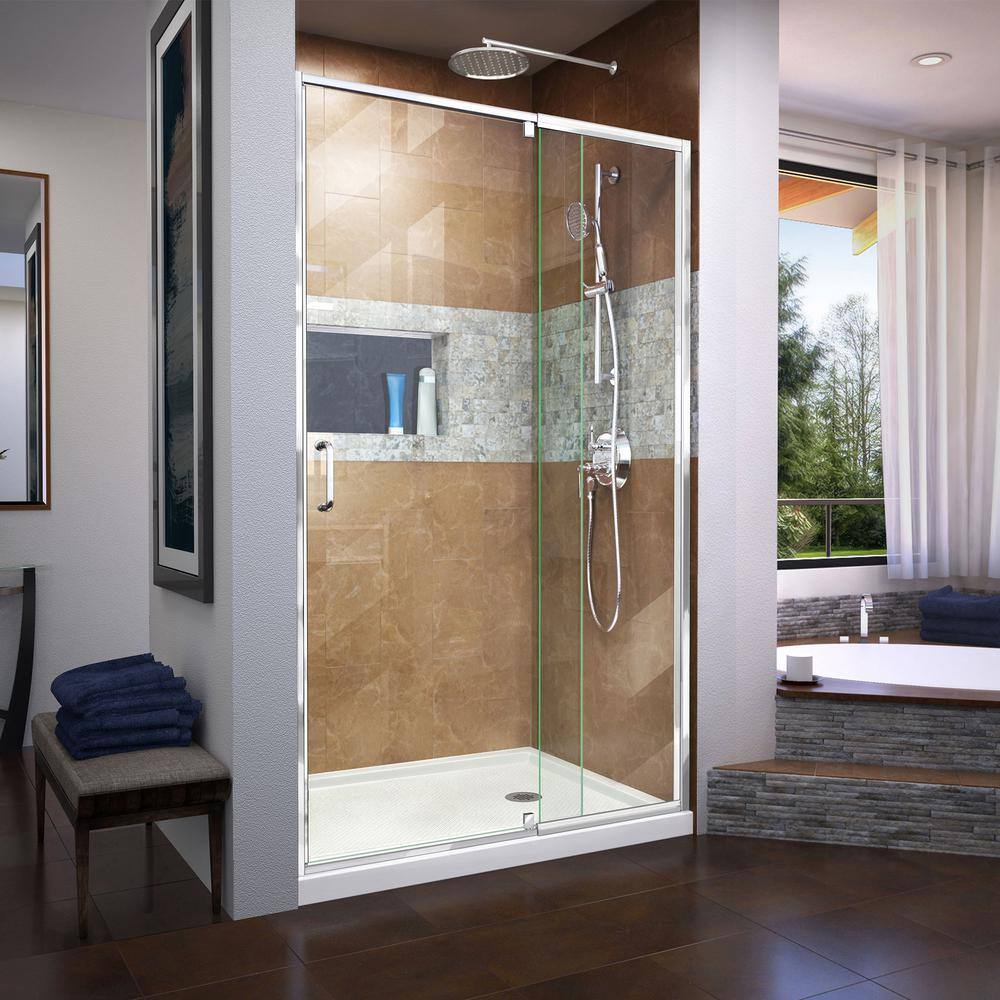 DreamLine Flex 38 to 42 in. x 72 in. Framed Pivot Shower Door in Chrome SHDR-22427200-01