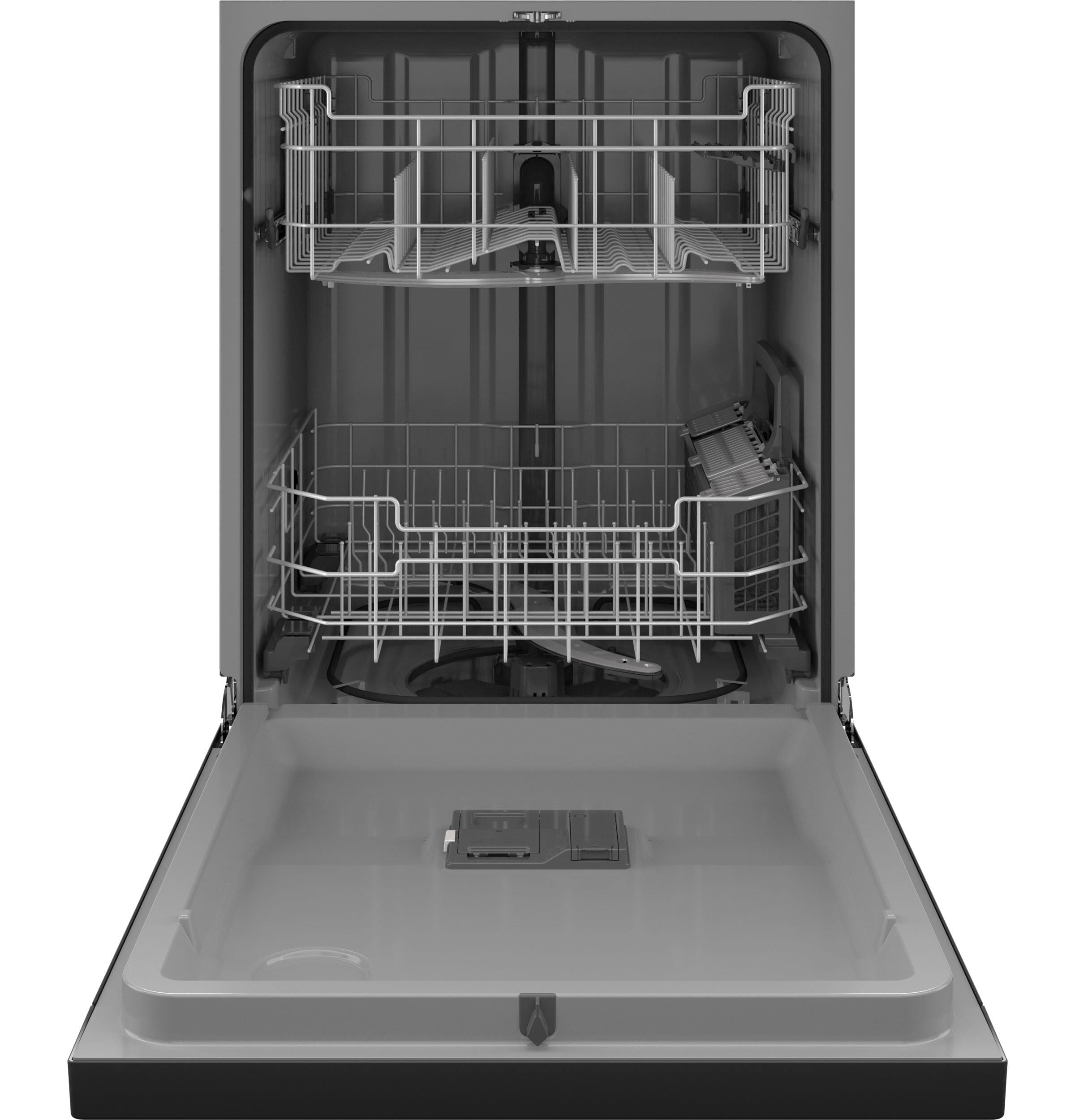 Ge Appliances GDF550PGRBB Ge® Front Control With Plastic Interior Dishwasher With Sanitize Cycle & Dry Boost