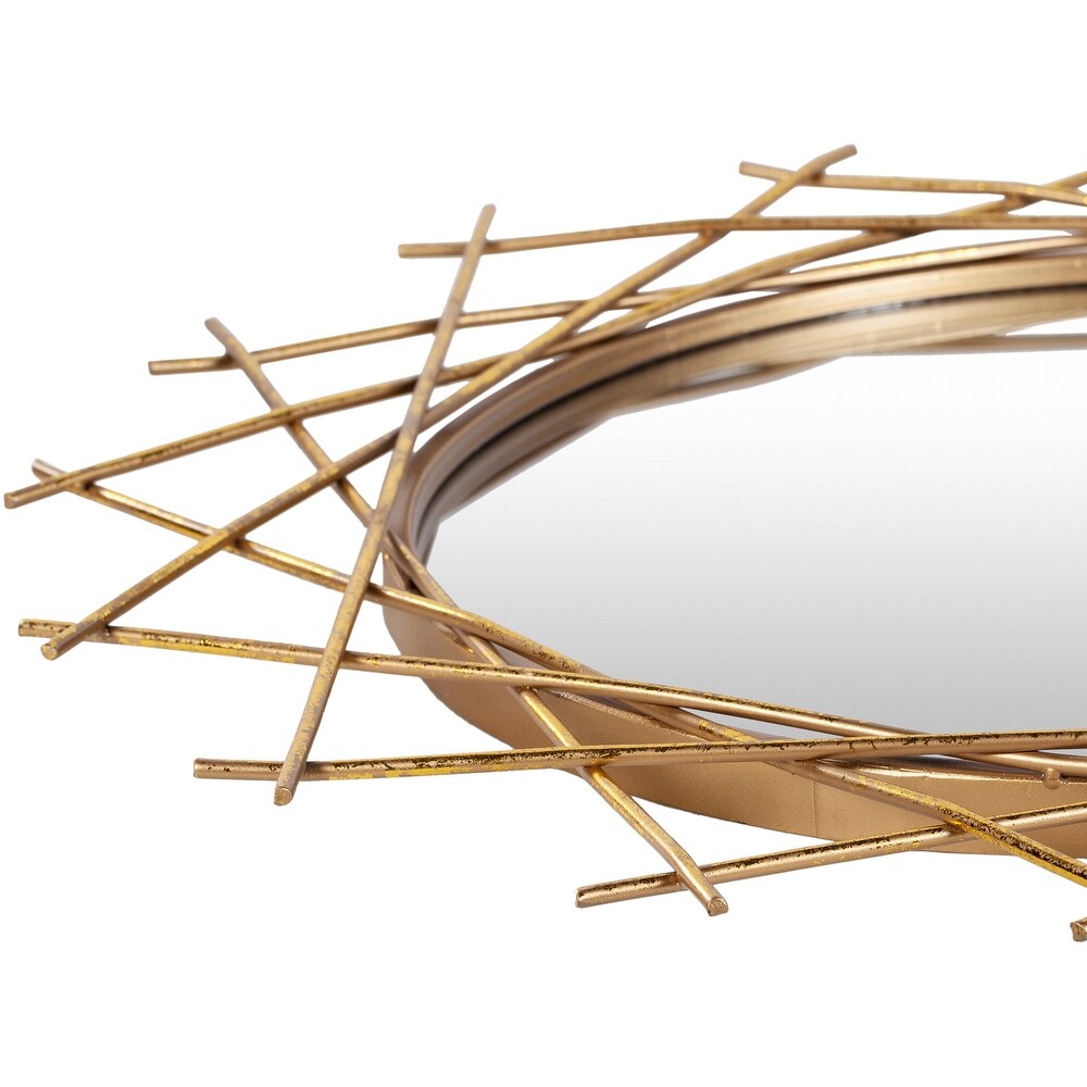 Artistic Weavers Warryn Golden Minimalist Sunburst Mirror   24\