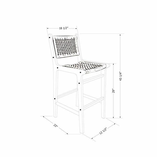 South Shore Balka Rattan Bar Stool， Set of 2