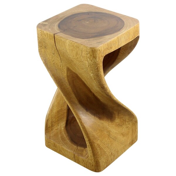 Haussmann? Original Wood Twist Stool 10 X 10 X 18 In High Oak Oil - 10 x 10 x 18