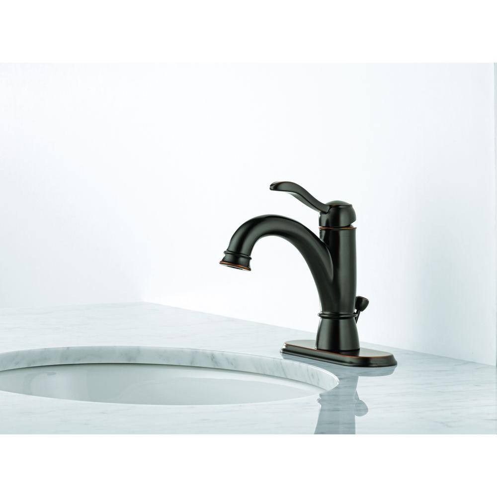 Delta Porter Single Hole Single-Handle Bathroom Faucet in Oil Rubbed Bronze 15984LF-OB-ECO