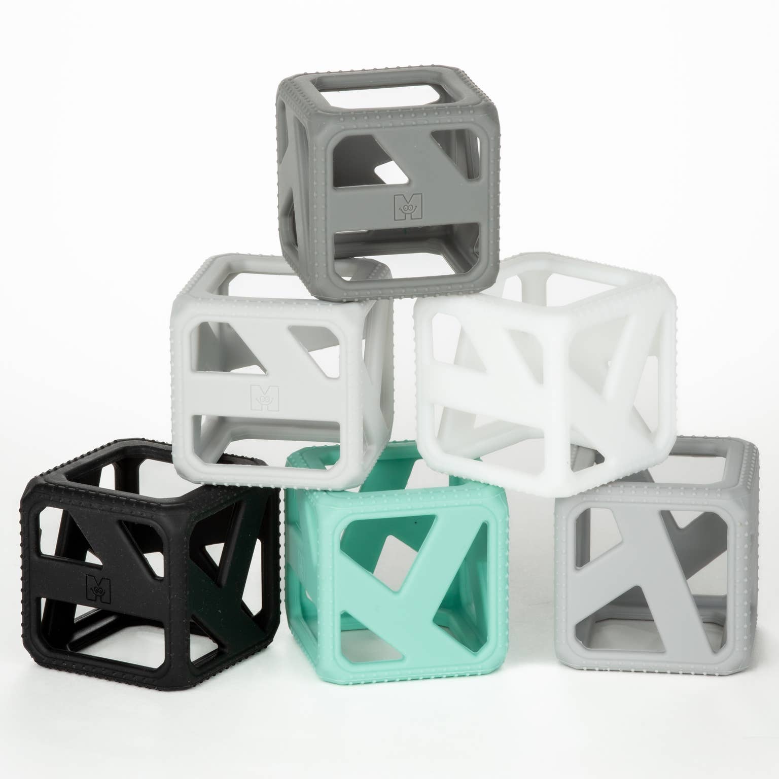 Stack N Chew Cubes - Monochrome by Malarkey Kids