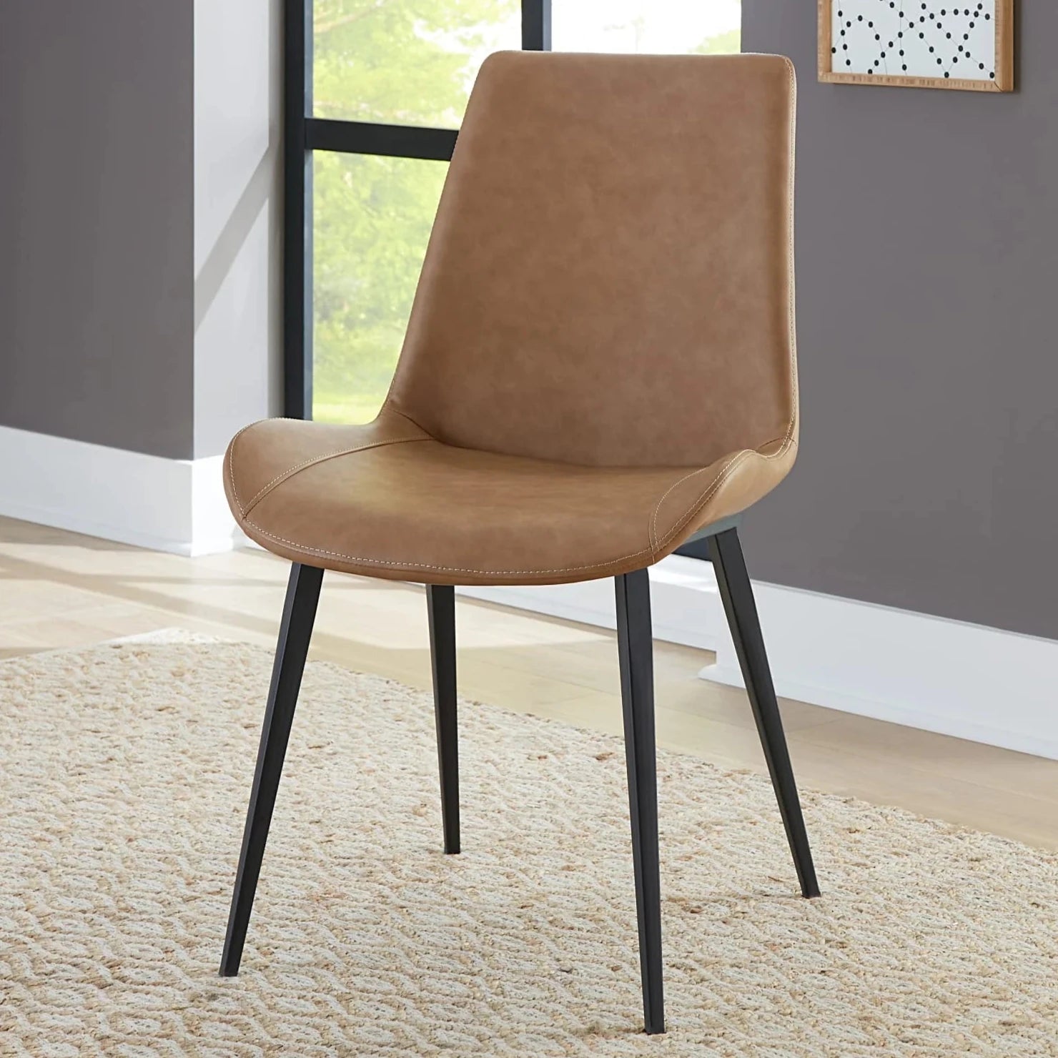 Buckskin Vegan Leather Dining Side Chair