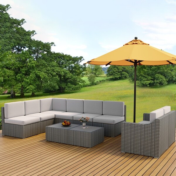 10 Piece Patio Sectional Conversation Set