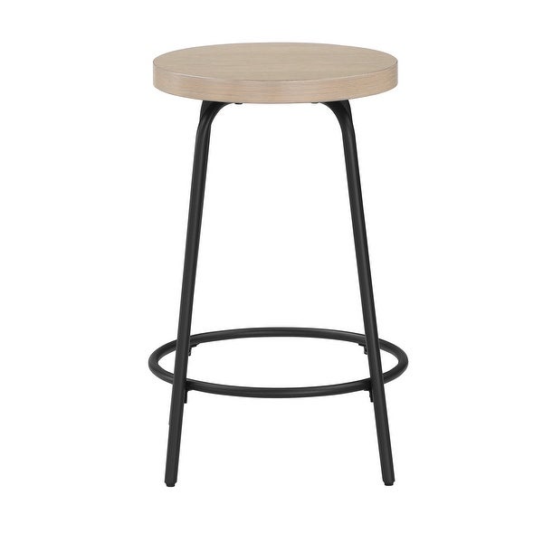 Clareta Backless Wood and Metal Counter Stool by Greyson Living