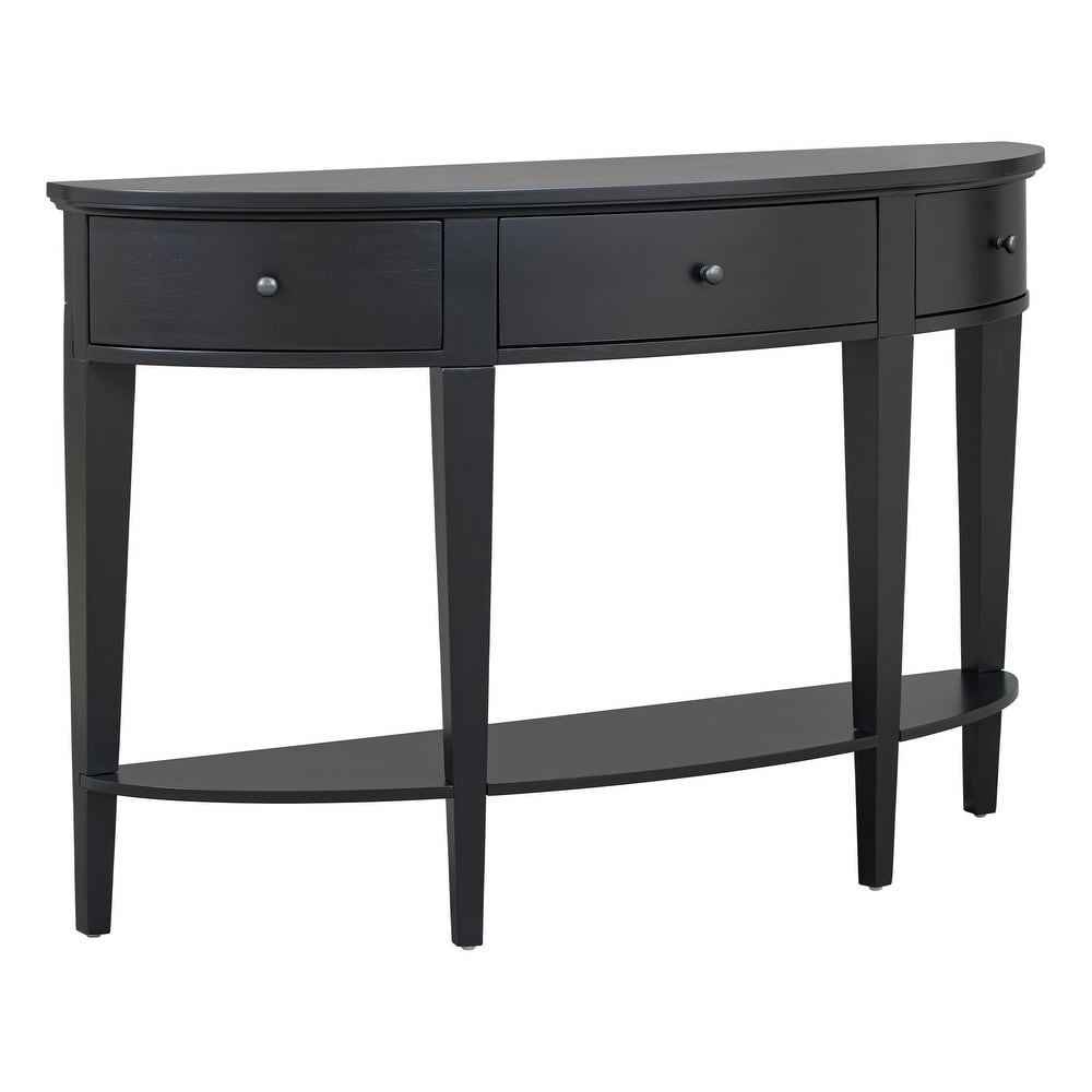 Hallway Curved Console Table Sofa Table Entryway Table w/Drawers