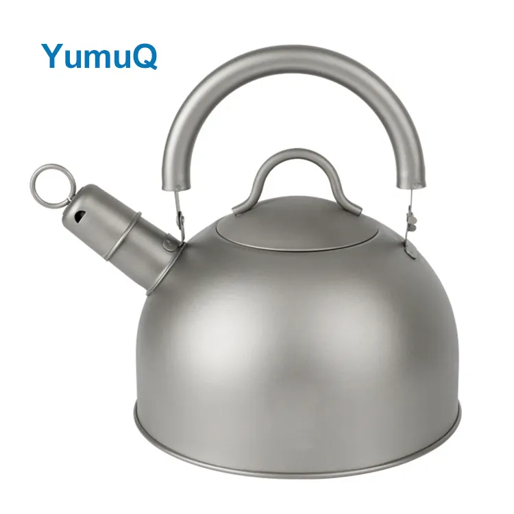 YumuQ 18.5cm x 21cm 2L Wholesale Foldable Titanium Outdoor Camping Water Mug Kettle For Travel Hiking