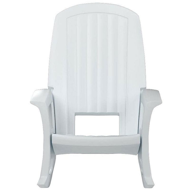 Semco Rockaway Heavy Duty All Weather Outdoor Rocking Chair， White (2 Pack)