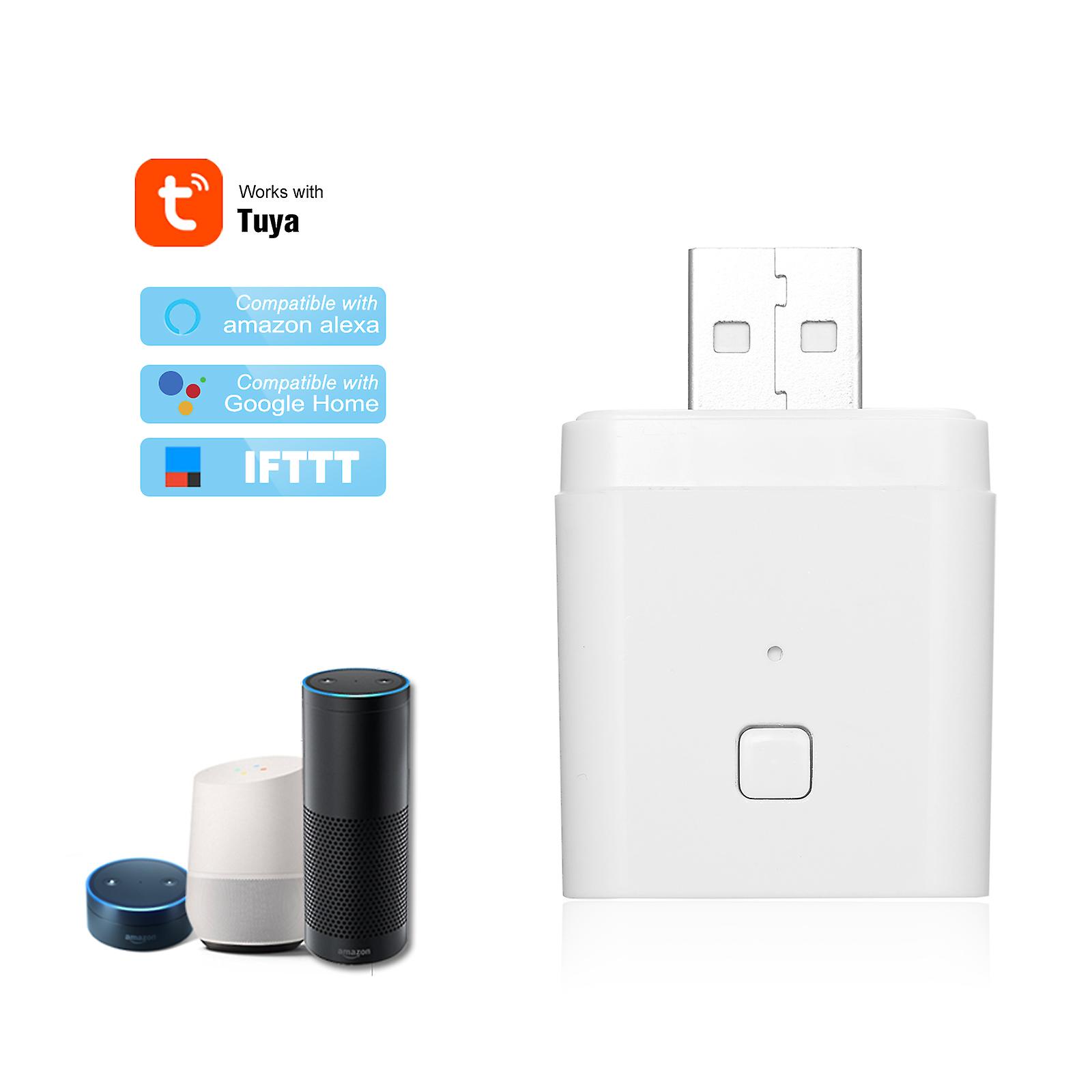 1pcs Tuya Micro 5v Wireless Usb Smart Adaptor Flexible And Portable Make Usb Devices Smart Via Tuya App Voice Control Compatible With Alexa Google Hom