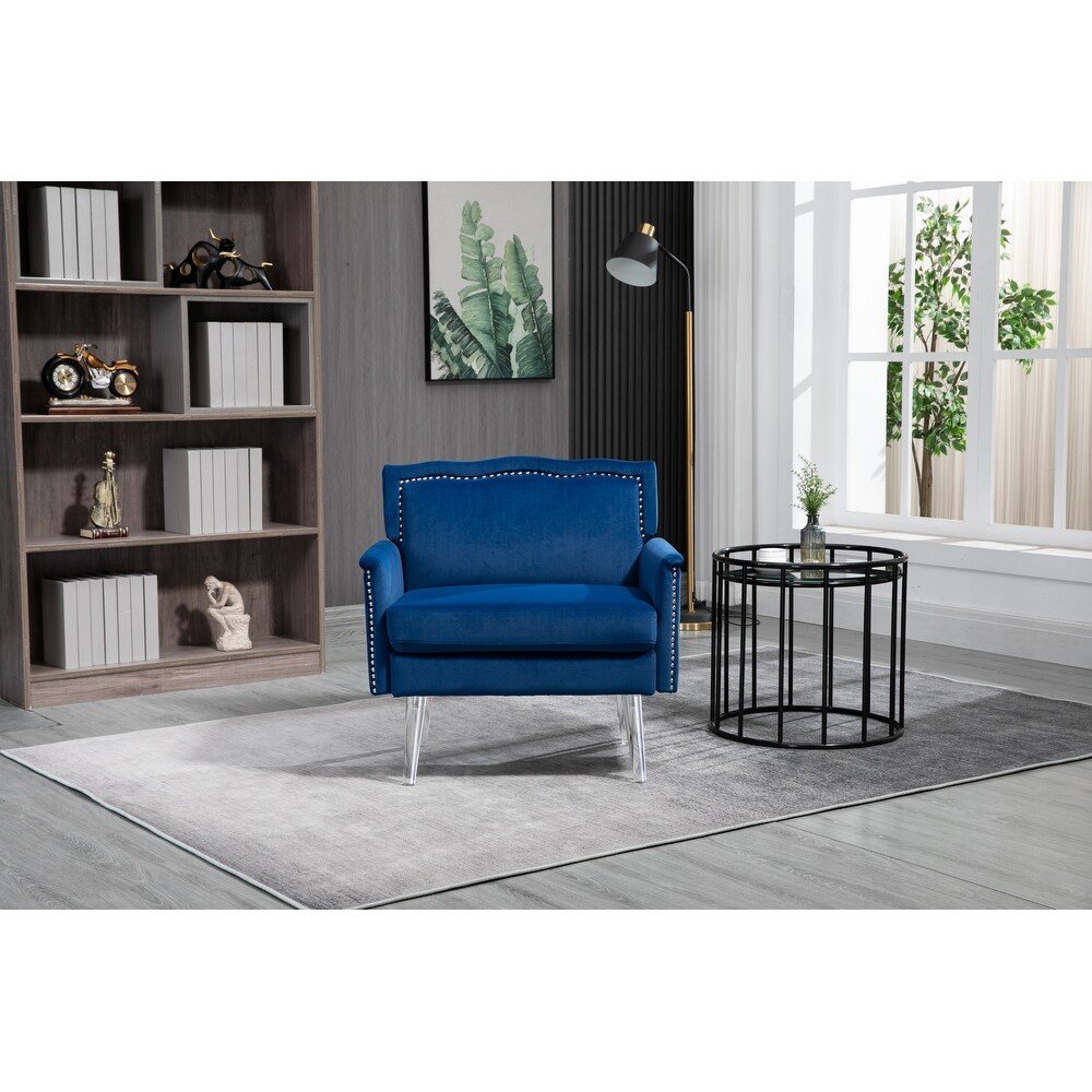 Accent Chair  Living Room Chair / leisure single sofa with acrylic feet