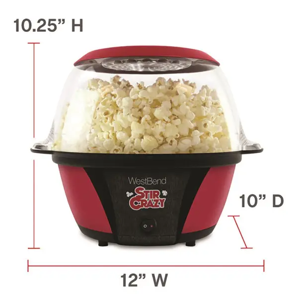 West Bend 6 Qt Stir Crazy Popcorn Machine