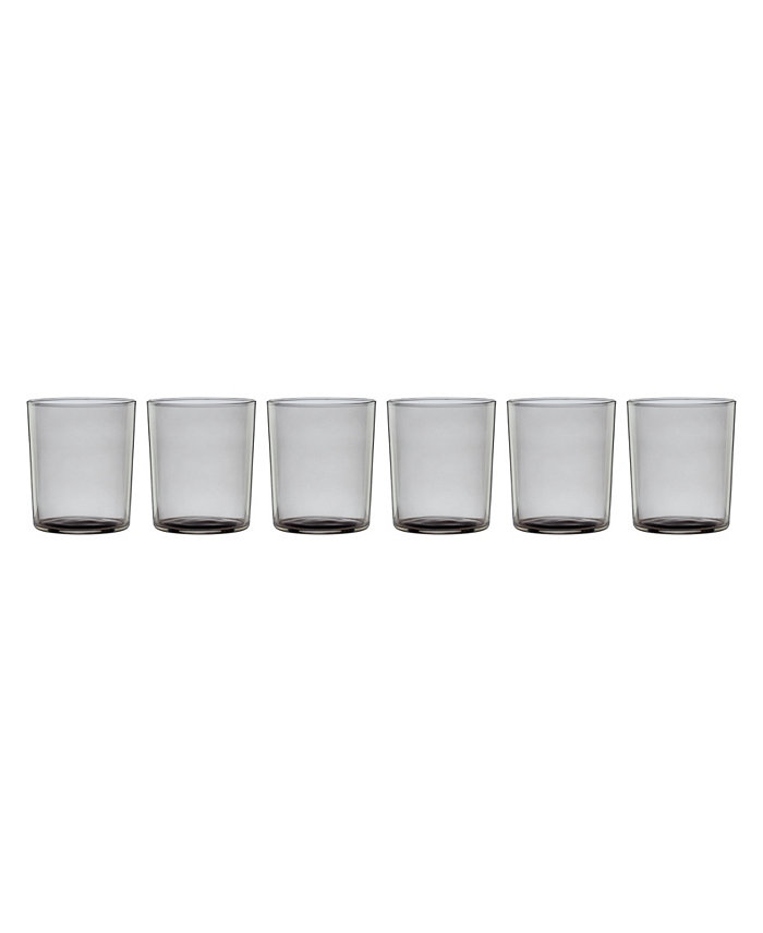 Oneida Stackables Smoke Tall Glasses Set of 6